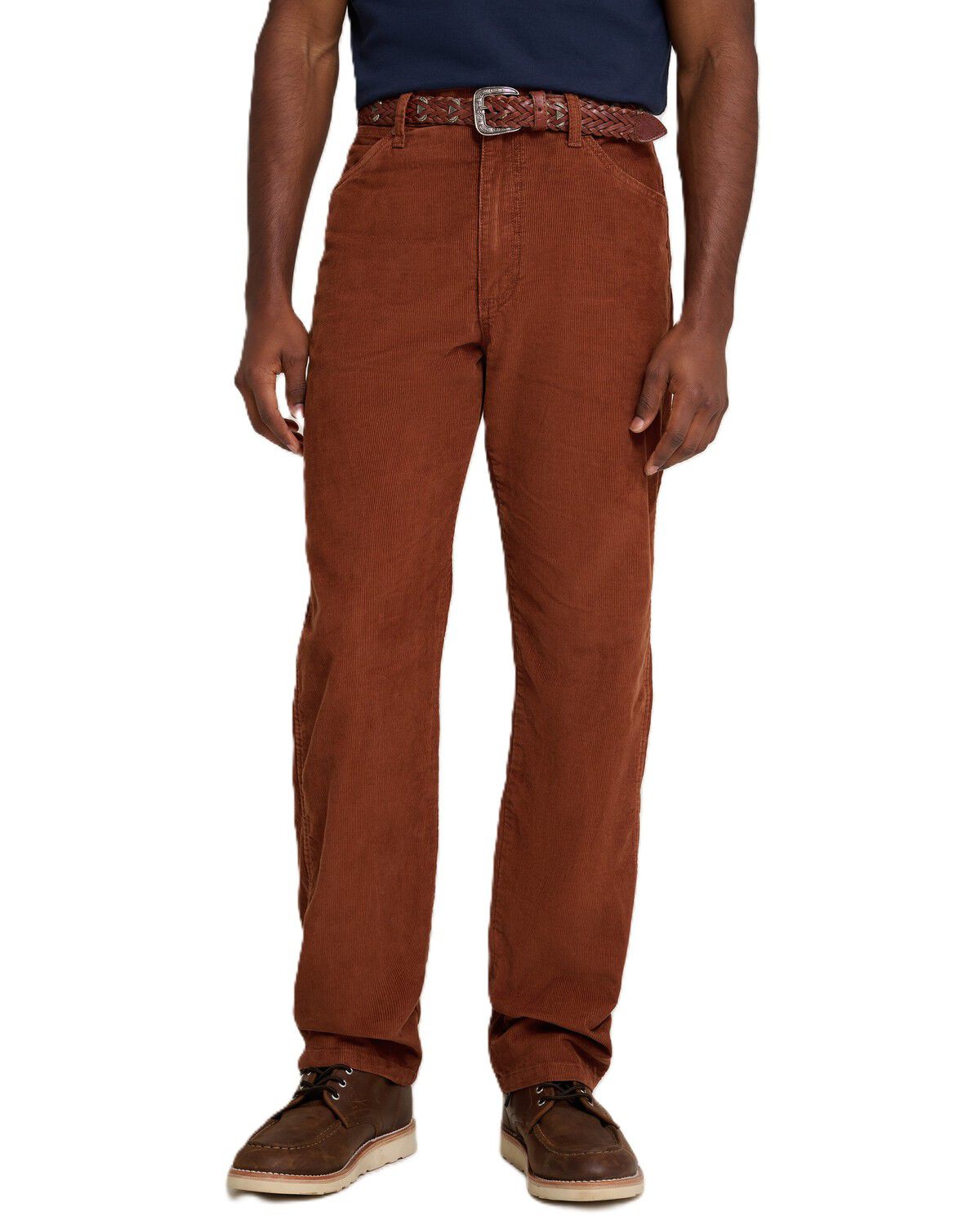 Image #1 - Wrangler X Stranger Things Men's 13MWZ Regular Straight Leg Corduroy Jeans, Brown, hi-res