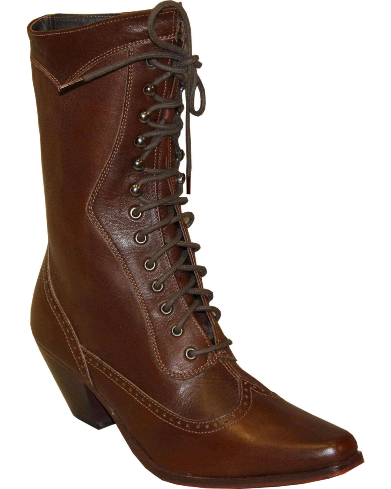 Rawhide by Abilene Women s 8 Victorian Lace Up Boots Snip Toe Sheplers