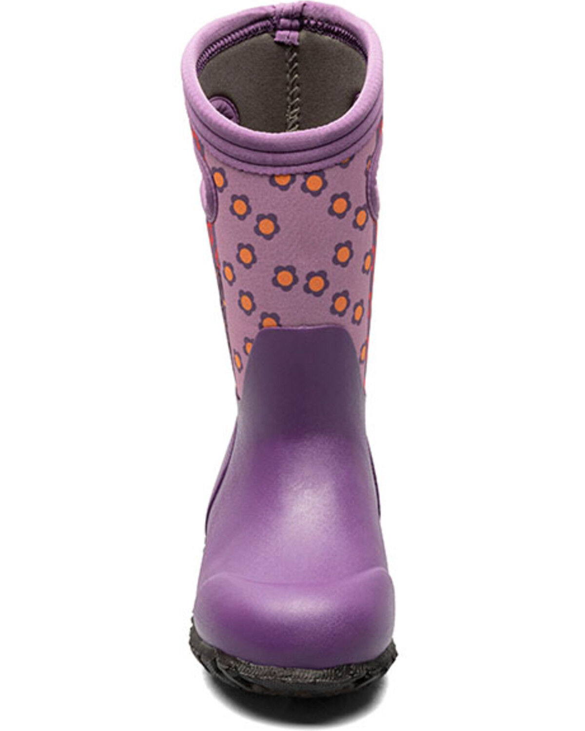 Image #4 - Bogs Girls' York Patchwork Floral Rain Boots - Round Toe, Purple, hi-res