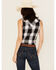 Image #4 - Wrangler Retro Women's Plaid Print Sleeveless Snap Stretch Western Shirt, Black, hi-res