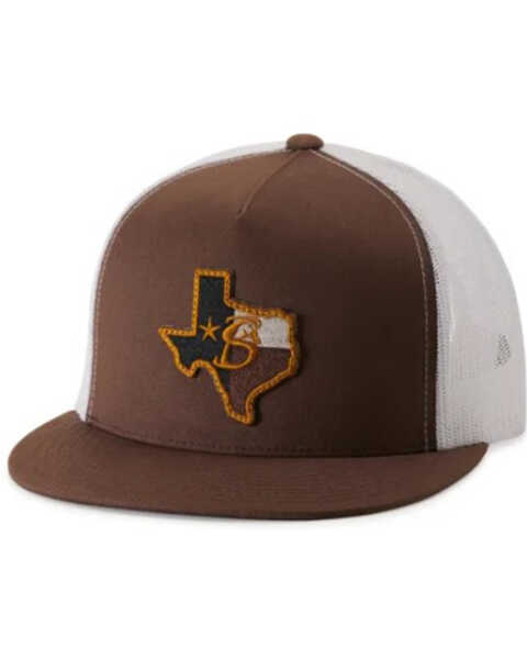 Image #1 - Stackin Bills Men's Lonestar Texas Logo Trucker Cap , Brown, hi-res