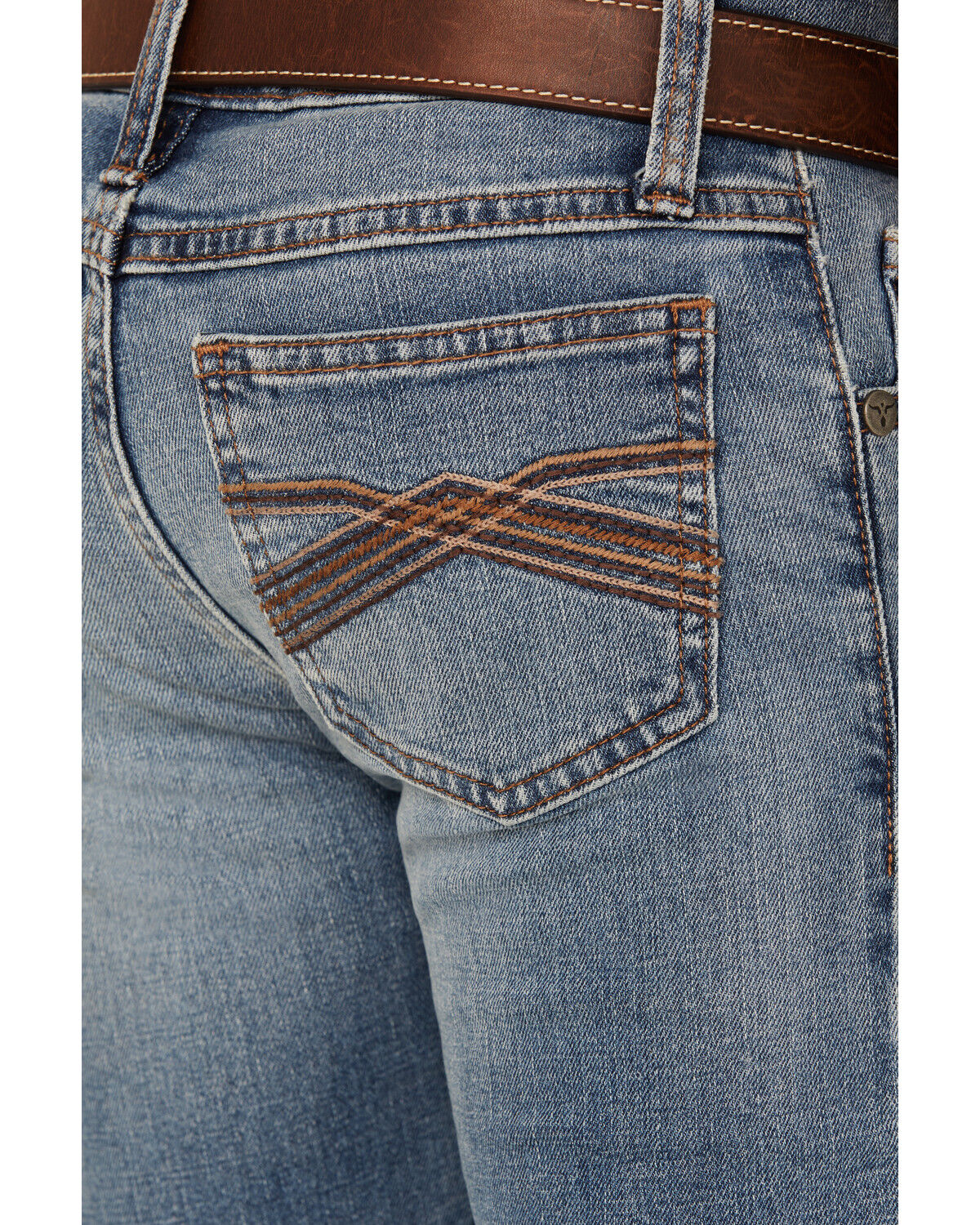 Image #4 - Wrangler 20X Boys' Wright 42 Vintage Bootcut Stretch Denim Jeans, Blue, hi-res