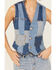 Image #4 - Wrangler x Lainey Wilson Women's Patchwork Denim Vest, Blue, hi-res