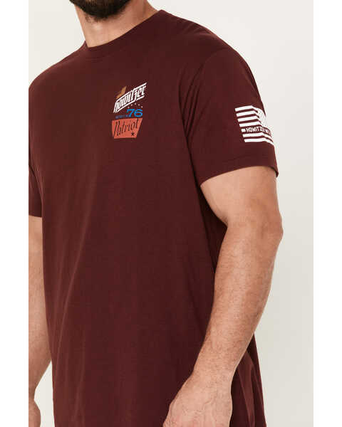 Image #3 - Howitzer Men's Beer Badge Short Sleeve Graphic T-Shirt, Burgundy, hi-res