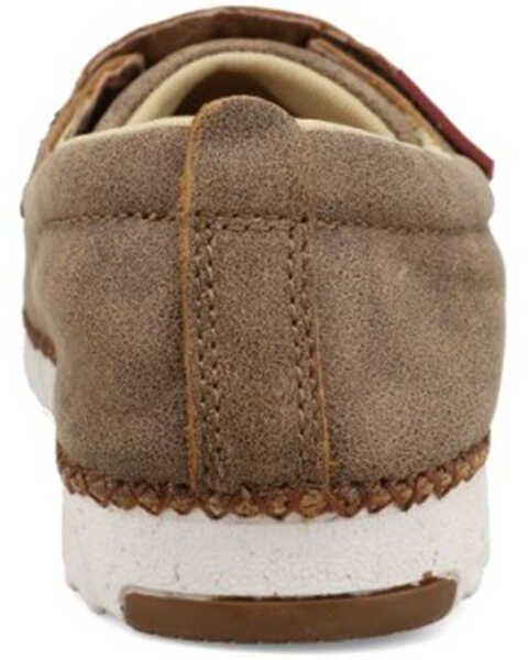 Image #5 - Twisted X Boys' Zero-X Leather Velcro Bomber Casual Shoes - Moc Toe, Brown, hi-res