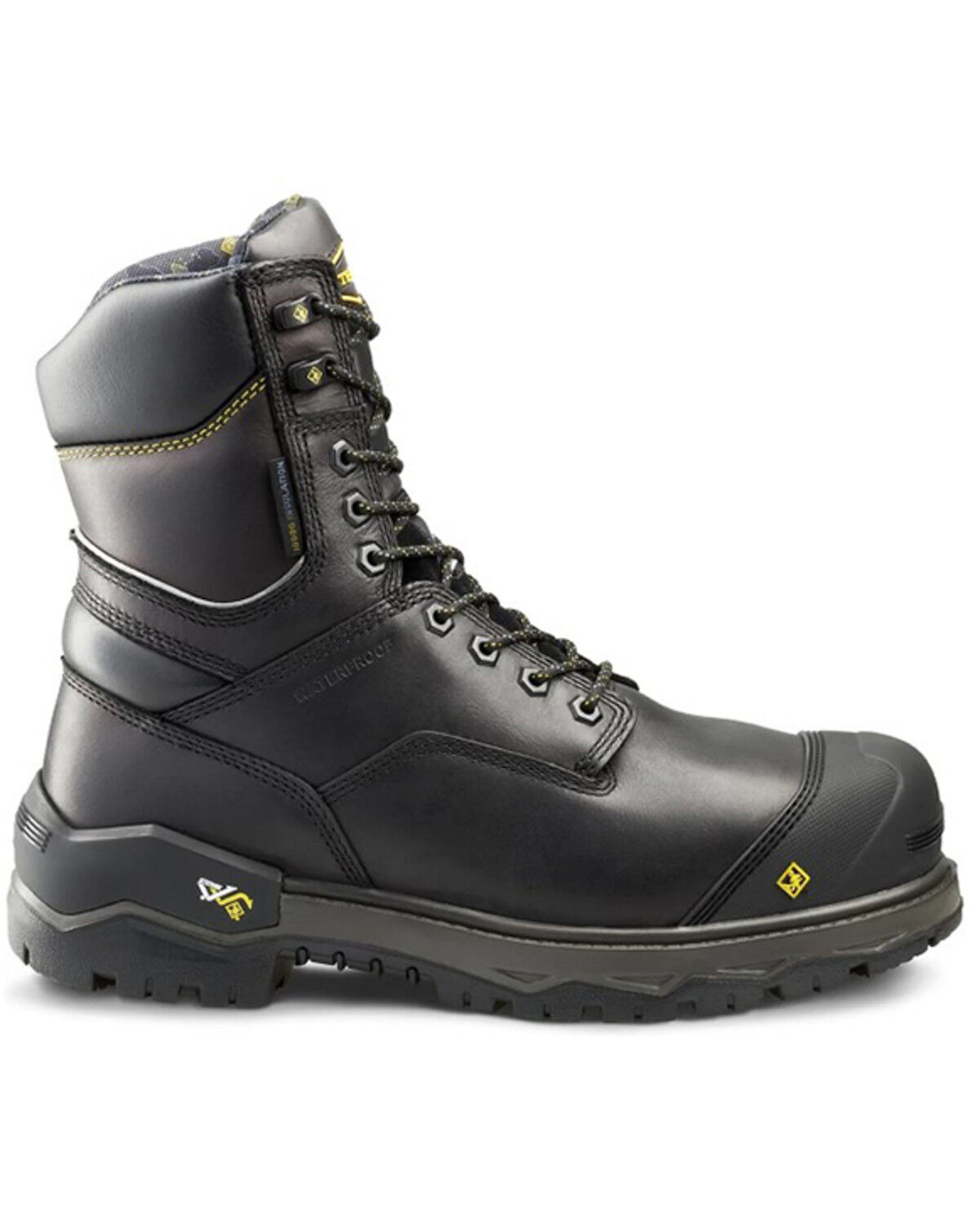 Image #2 - Kodiak Men's 8" Gantry Waterproof Insulated Work Boots - Composite Toe, Black, hi-res