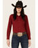 Image #1 - Ariat Women's VentTek Long Sleeve Button-Down Stretch Western Shirt, Dark Red, hi-res
