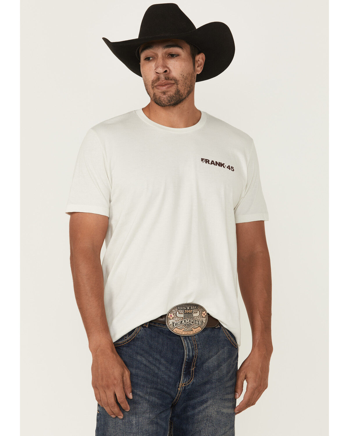 Image #2 - RANK 45® Men's Untamed Cowboy Short Sleeve Graphic T-Shirt, Natural, hi-res