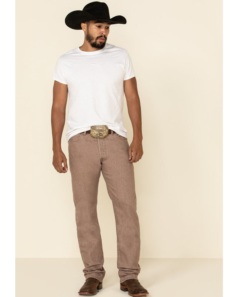 Levi's Men's 501 Original Deep Taupe Stretch Straight Leg Jeans , Taupe, hi-res