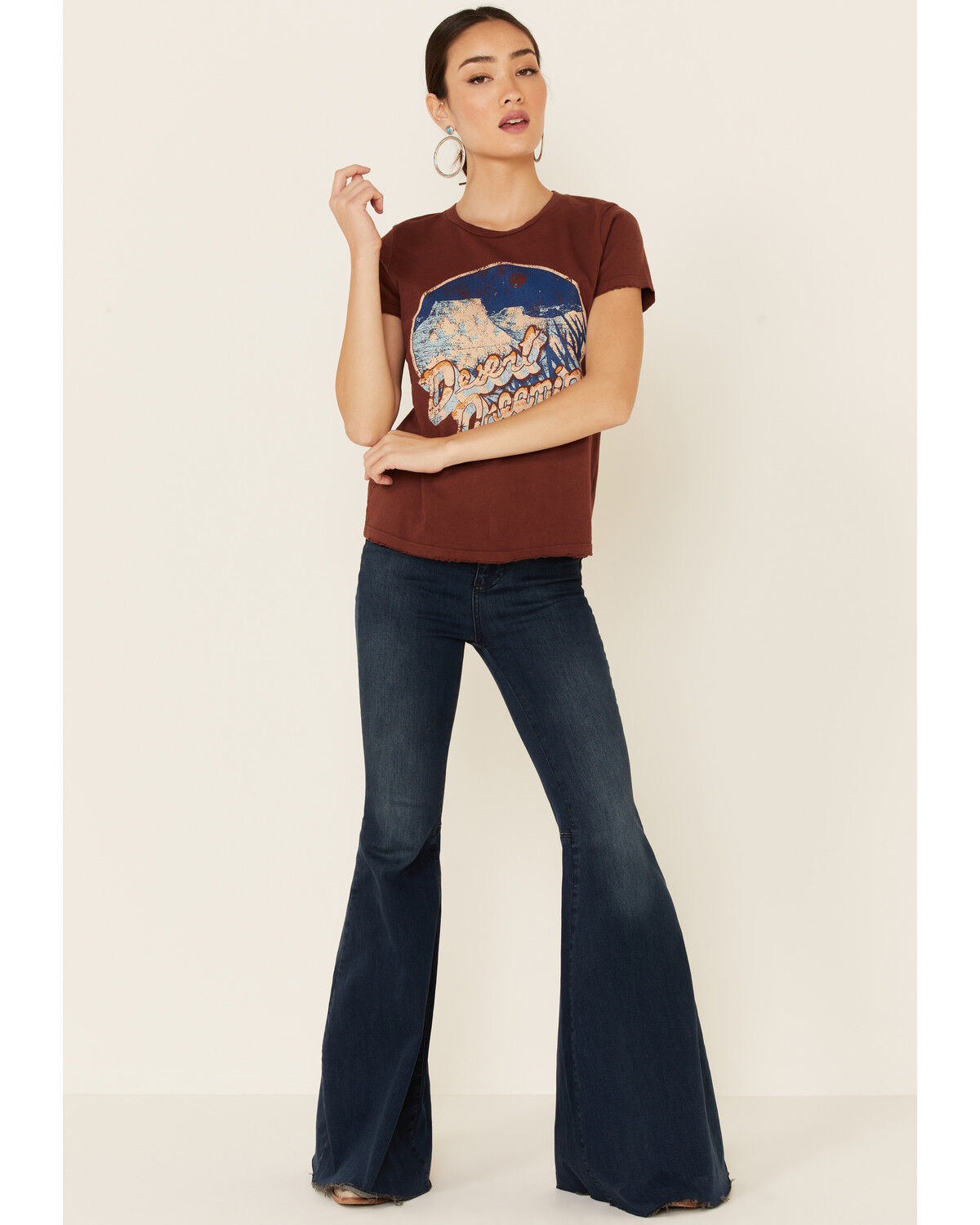 Image #2 - Bandit Brand Women's Rust Desert Dreamin Graphic Short Sleeve Tee, Rust Copper, hi-res