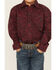 Image #2 - Roper Boys' Paisley Print Long Sleeve Snap Western Shirt, Wine, hi-res