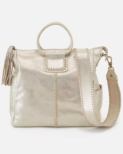 Hobo Women's Sheila Pearled Silver Satchel, Silver, hi-res