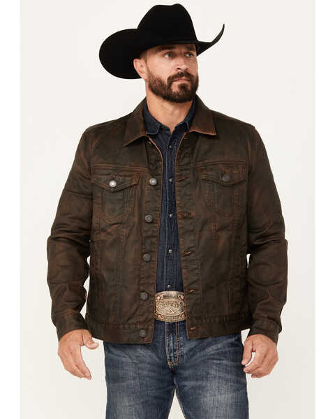 Men's Pink Leather Trucker Jacket Western Style Denim Coat Button  Shirt Jacket