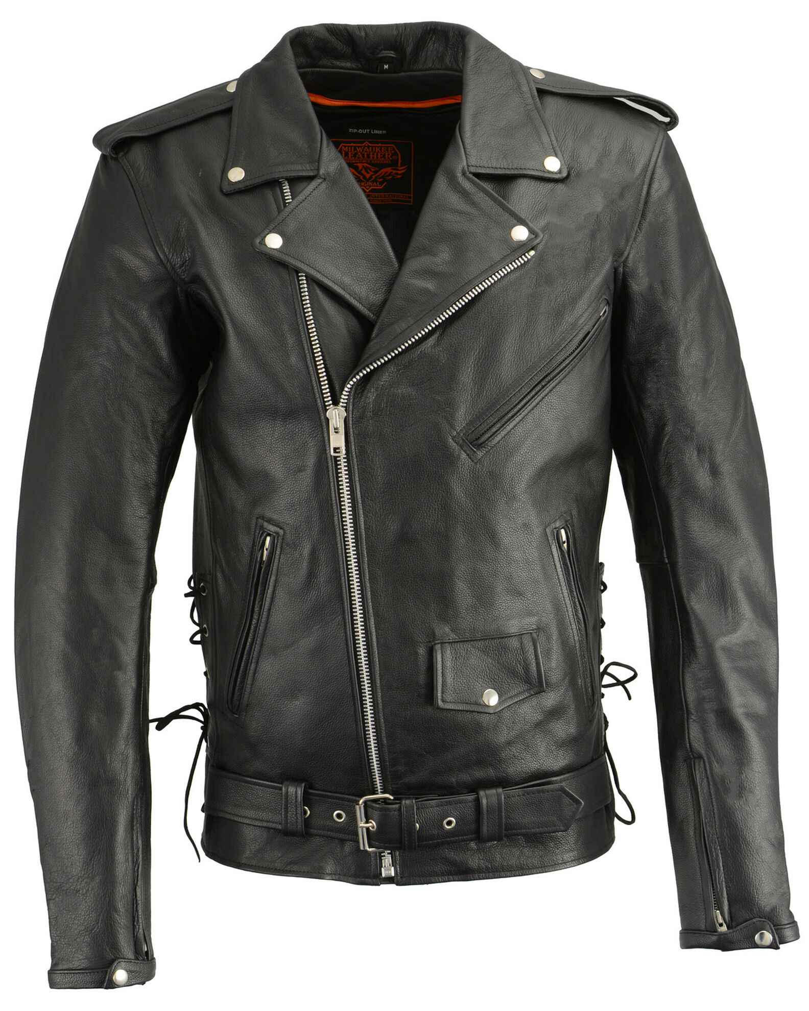 Milwaukee Leather Men s Classic Side Lace Concealed Carry Motorcycle Jacket 3XTall Sheplers