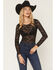 Image #1 - Idyllwind Women's Lace Long Sleeve Shirt, Black, hi-res