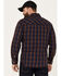 Image #4 - Resistol Men's Englewood Plaid Button Down Western Shirt, Navy, hi-res