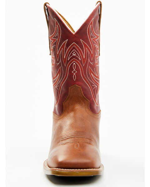 Image #4 - Cody James Men's Hoverfly Western Performance Boots - Broad Square Toe, Red/brown, hi-res