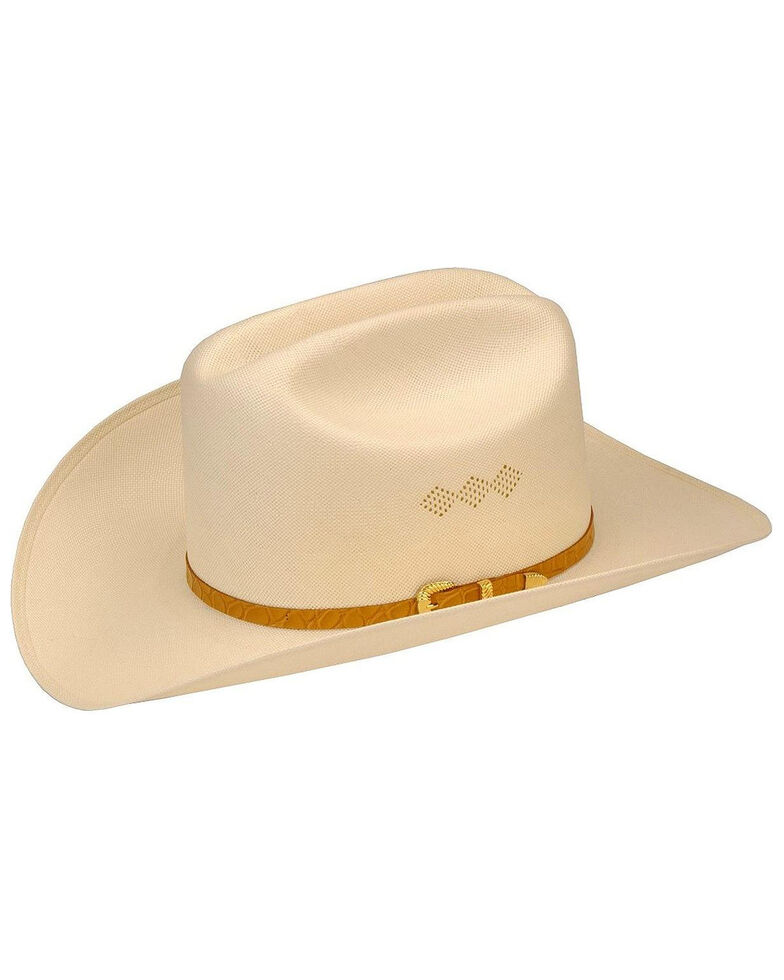 Larry Mahan Men's 15X El Primero Straw Cowboy Hat, Ivory, hi-res