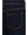 Image #4 - Shyanne Little Girls' Lacey Dark Wash Lace Inset Flare Stretch Denim Jeans, Dark Wash, hi-res