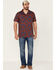 Image #2 - Pendleton Men's Hula Girl Tropical Print Short Sleeve Button-Down Western Shirt , Red, hi-res