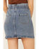 Wishlist Women's Demin Shirred Waist Mini Skirt, Blue, hi-res