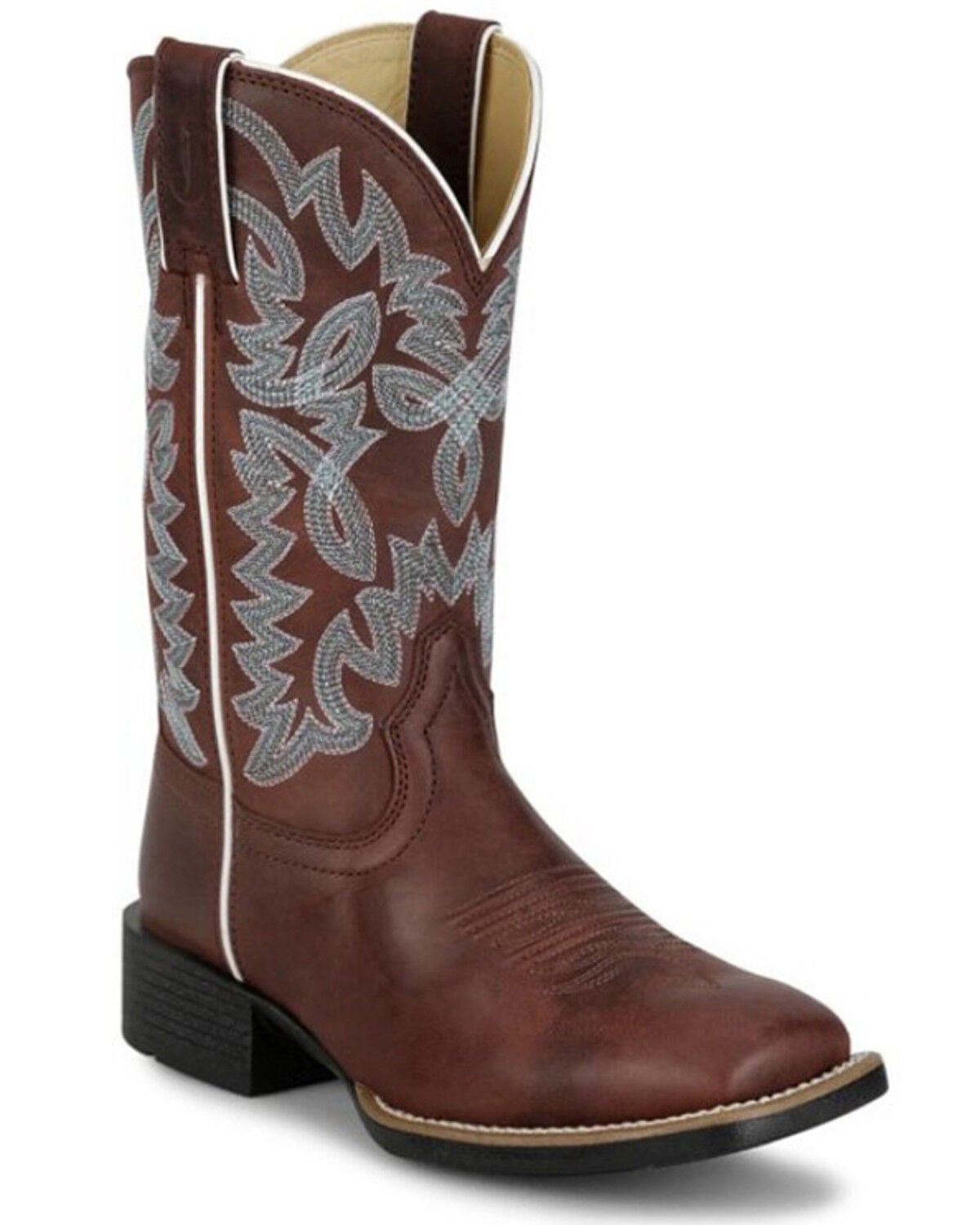 Justin Women's Ashtyn Performance Western Boots - Broad Square Toe, Brown, hi-res