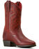 Image #1 - Ariat Girls' Heritage Rosy Western Boots - Round Toe, Red, hi-res