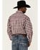 Image #4 - Cinch Men's Plaid Long Sleeve Button Down Western Shirt , Purple, hi-res