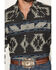 Image #3 - Cody James Men's Sun Burn Southwestern Print Long Sleeve Snap Flannel Shirt, Black, hi-res