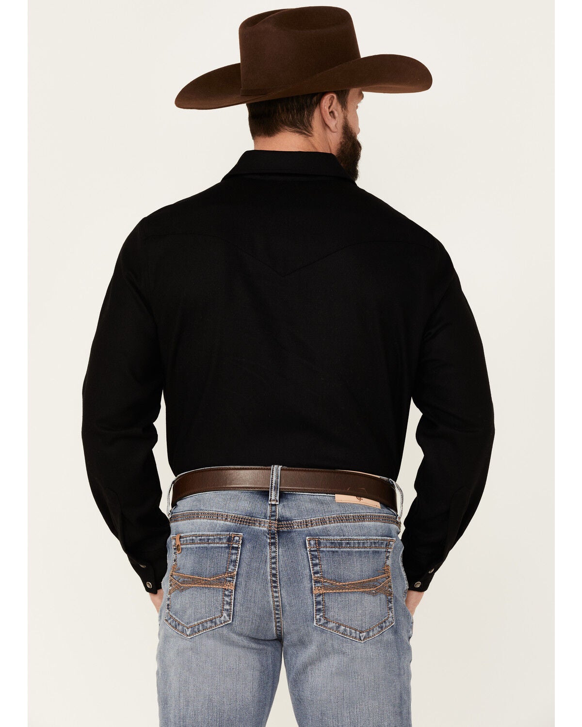 Image #4 - Pendleton Men's Solid Black Canyon Long Sleeve Snap Western Flannel Shirt - Tall , , hi-res