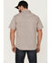 Moonshine Spirit Men's Sparky Medallion Geo Print Short Sleeve Snap Western Shirt , Burgundy, hi-res