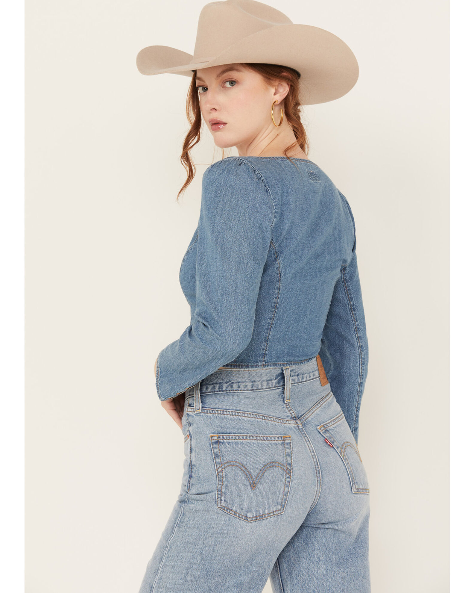 Levi s Women s Daryn Corset Long Sleeve Denim Shirt Sheplers