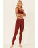 Shyanne Women's Solid Riding Sports Bra , Chocolate, hi-res