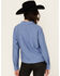 Image #4 - Evergreen Women's Solid Long Sleeve Button-Down Western Shirt, Blue, hi-res