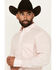 Image #2 - Wrangler X Cody Johnson Men's Checkered Print Long Sleeve Button-Down Western Shirt, Pink, hi-res
