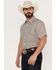 Image #2 - Gibson Men's Geo Print Short Sleeve Button-Down Western Shirt, Taupe, hi-res