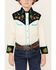 Image #3 - Rockmount Ranchwear Boys' Space Cowboy Long Sleeve Pearl Snap Western Shirt , Black, hi-res