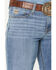 Image #2 - Cinch Men's Light Wash Ian Slim Bootcut Performance Stretch Denim Jeans, Indigo, hi-res