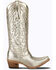 Image #2 - Lane Women's Smokeshow Metallic Tall Western Boots - Snip Toe, Gold, hi-res
