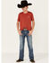 Image #4 - Ariat Boys' Charger Vertical Flag Graphic Short Sleeve T-Shirt , Red, hi-res