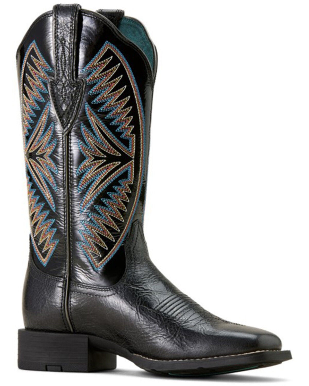 Ariat Women's Round Up Ruidoso Performance Western Boots - Broad Square Toe, Black, hi-res