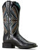 Image #1 - Ariat Women's Round Up Ruidoso Performance Western Boots - Broad Square Toe, Black, hi-res