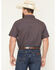 Image #4 - Gibson Trading Co Men's Polka Micro Geo Print Short Sleeve Button-Down Stretch Western Shirt, Navy, hi-res