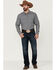 Image #2 - Blue Ranchwear Men's Stripe Washed Long Sleeve Snap Heavy Western Shirt , Light Grey, hi-res