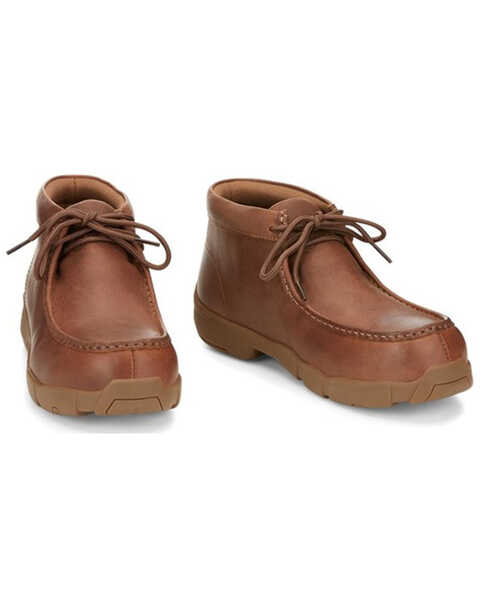 Image #1 - Justin Men's Cappie Cowhide Leather Shoe - Alloy Toe , Brown, hi-res