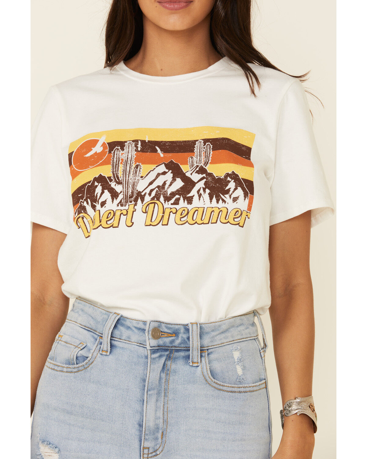 Image #4 - Polagram Women's Desert Dreams Graphic Tee, White, hi-res