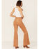 Wrangler Women's Wanderer Heritage Corduroy Flare Jeans , Tan, hi-res