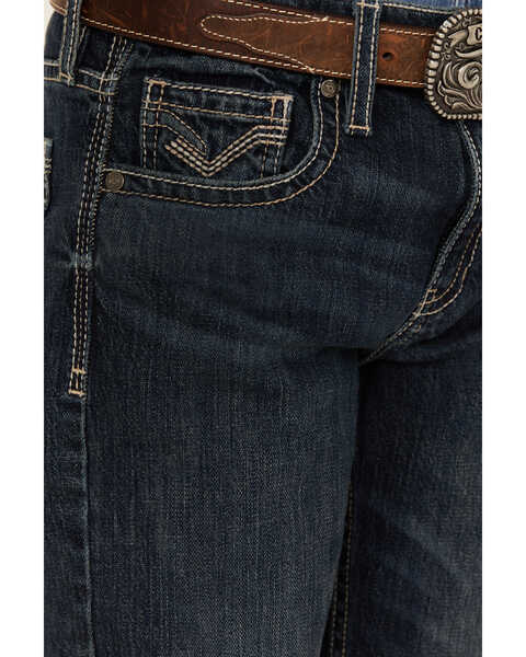 Image #4 - Cody James Boys' Dark Wash Moonlight Slim Bootcut Stretch Denim Jeans , Dark Wash, hi-res