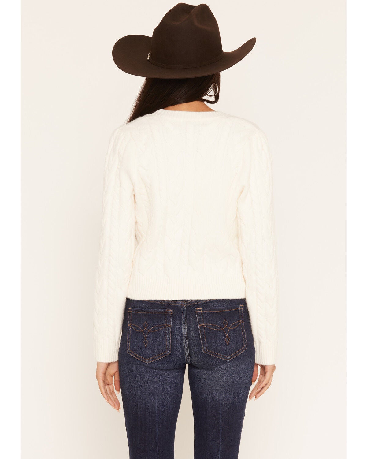 Image #4 - Sadie & Sage Women's Bow Cardigan, Cream, hi-res