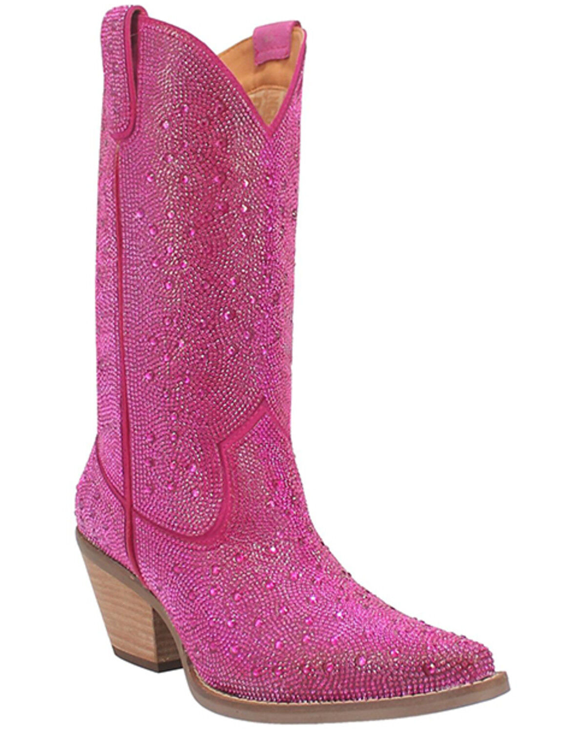 Image #1 - Dingo Women's Silver Dollar Western Boots - Snip Toe, Fuchsia, hi-res
